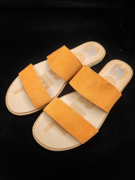 Sorel Shoes - Sorel Ella ll Desert And Chalk Suede Sandal Womans 10